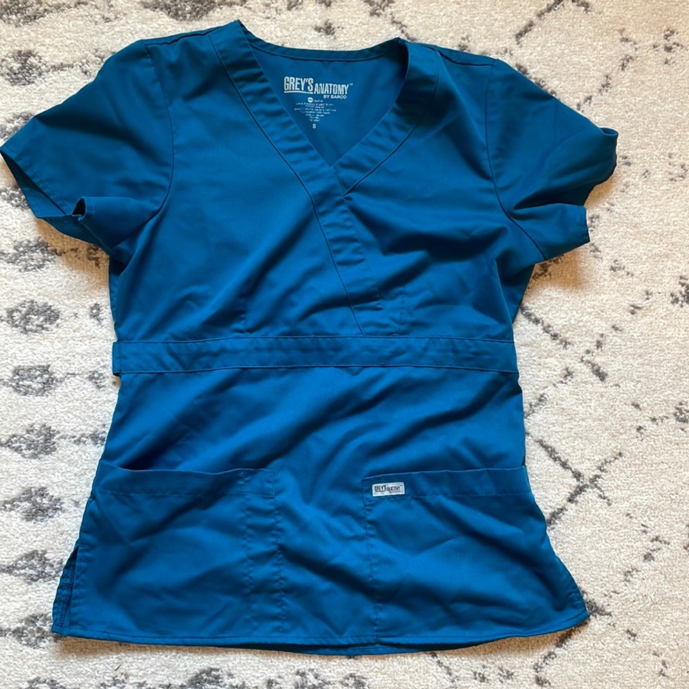 Dark Teal Grey’s anatomy scrub top